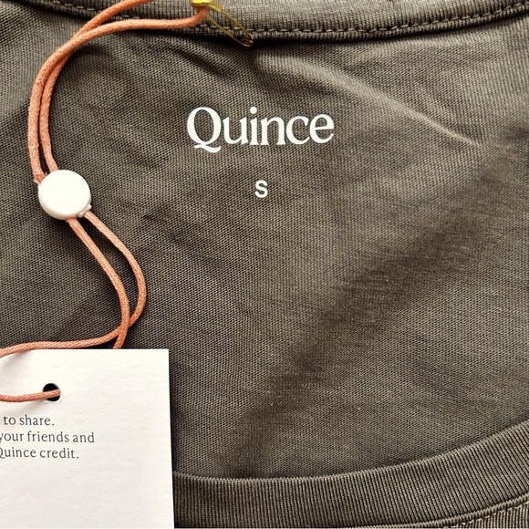 Quince Cotton/Modal Scoop Neck Green Short Sleeve Tee - Picture 9 of 9